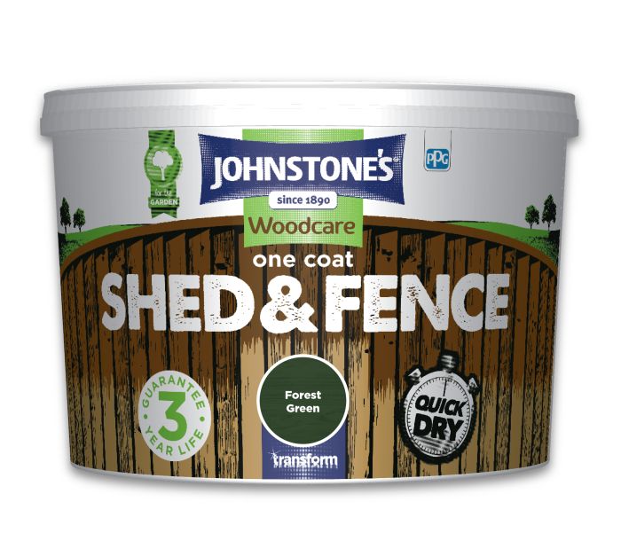 Johnstone's Shed & Fence 9L Topcoat in Forest Green
