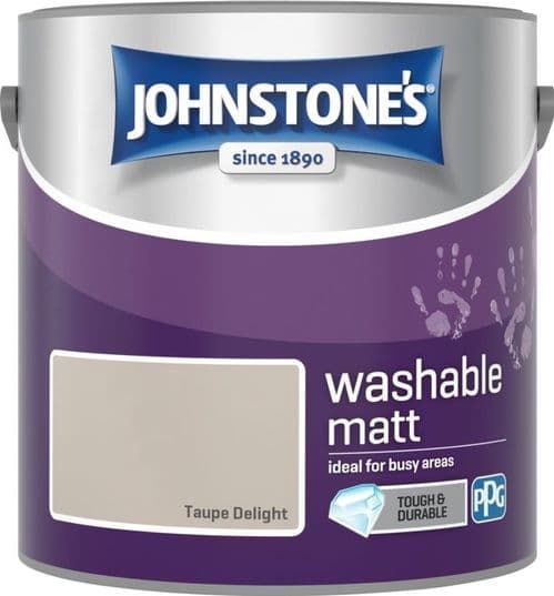 Johnstone's Washable Matt Paint Taupe Delight 2.5L matt emulsion
