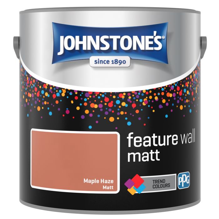 Johnstone's Feature Wall Matt Paint in Maple Haze, 2.5L tin