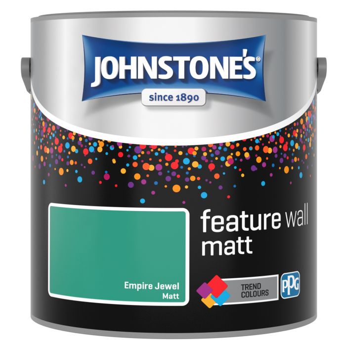Johnstone's Feature Wall Matt Paint in Empire Jewel, 2.5L tin