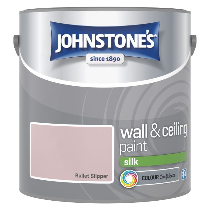 Johnstone's Wall and Ceiling Silk Paint in Ballet Slipper 2.5L tin