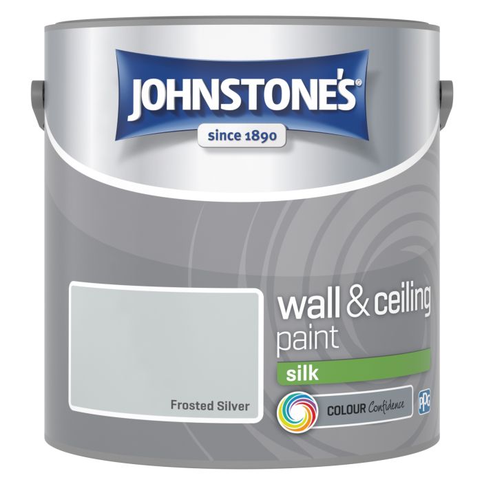 Johnstone's 2.5L Wall & Ceiling Silk Paint in Frosted Silver