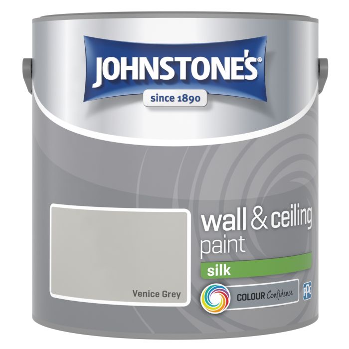 Johnstone's Wall & Ceiling Silk Paint in Venice Grey, 2.5L