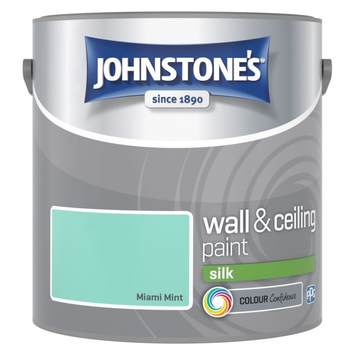 Johnstone's Wall & Ceiling Silk Paint in Miami Mint, 2.5L