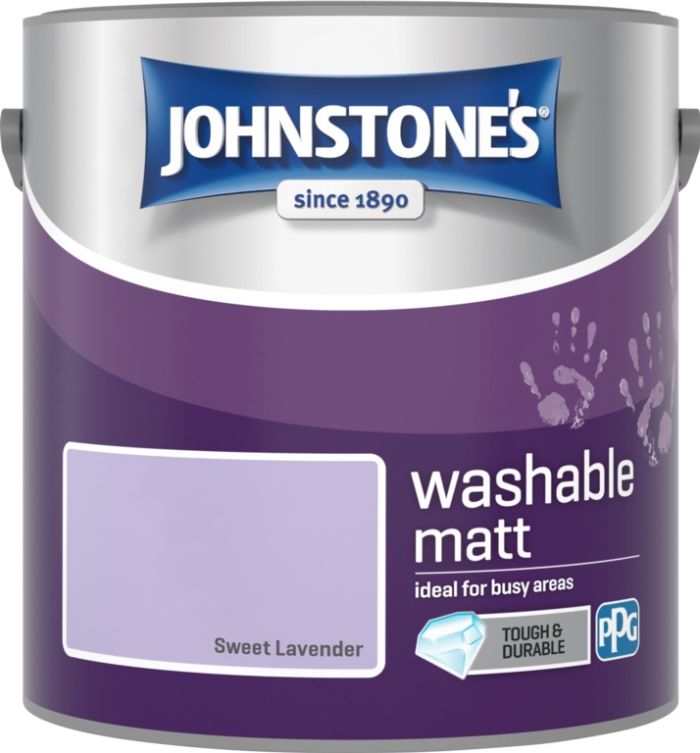 Johnstone's Washable Matt Paint 2.5L in Sweet Lavender