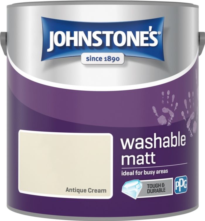 Johnstone's Washable Matt Paint - Antique Cream - 2.5L