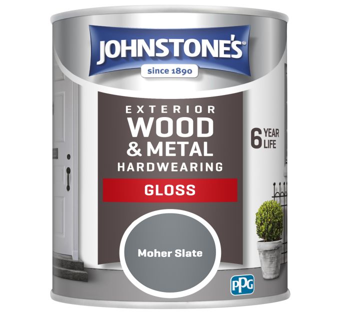 Johnstone's Exterior Hardwearing Gloss Moher Slate 750ml