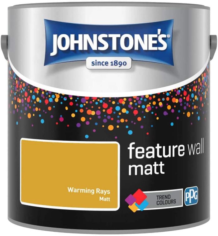 Johnstone's Feature Wall Matt Paint in Warming Rays, 2.5 litres