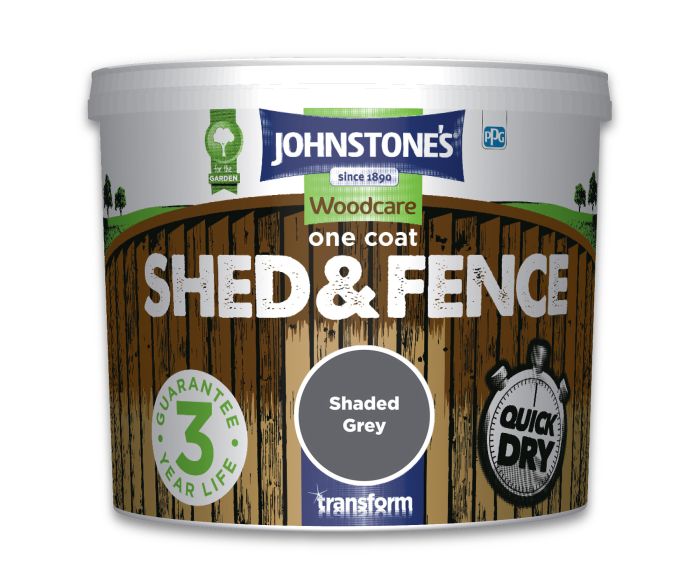 Johnstone's Shed & Fence Shaded Grey 5L exterior timbercare topcoat