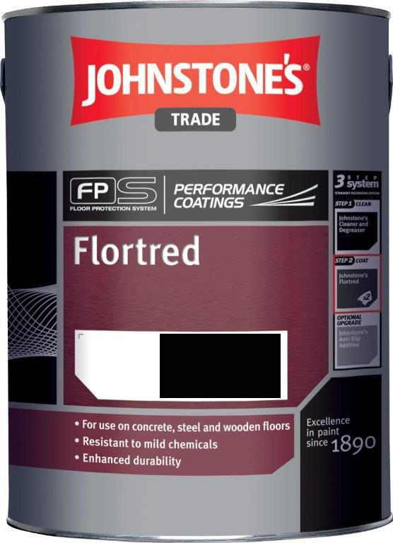 Johnstone's Trade Flortred Floor Paint in Black, 5L