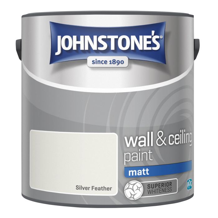 Johnstone's 2.5L Silver Feather Wall & Ceiling Matt Paint