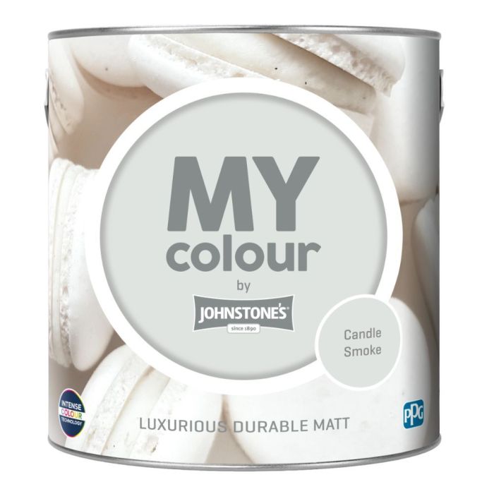 Johnstone's My Colour Durable Matt Paint in Candle Smoke, 2.5L
