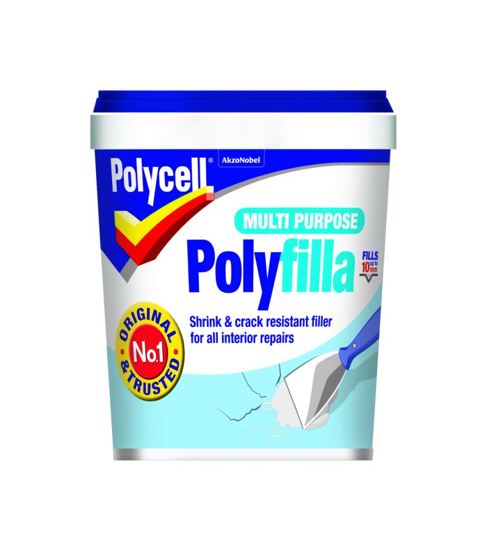 Polycell Multi Purpose Polyfilla Ready Mixed 1kg grey filler tub
