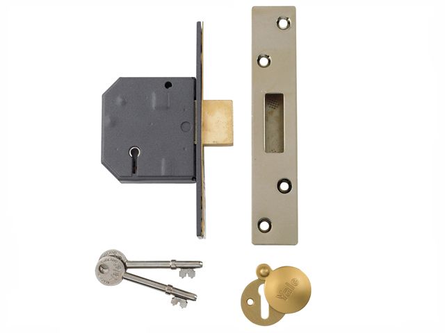 Yale PM562 5 Lever Mortice Dead Lock 67mm in Polished Brass