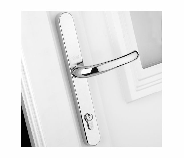 Yale PVCu Universal Replacement Handle with 92 and adjustable fixing points in chrome finish