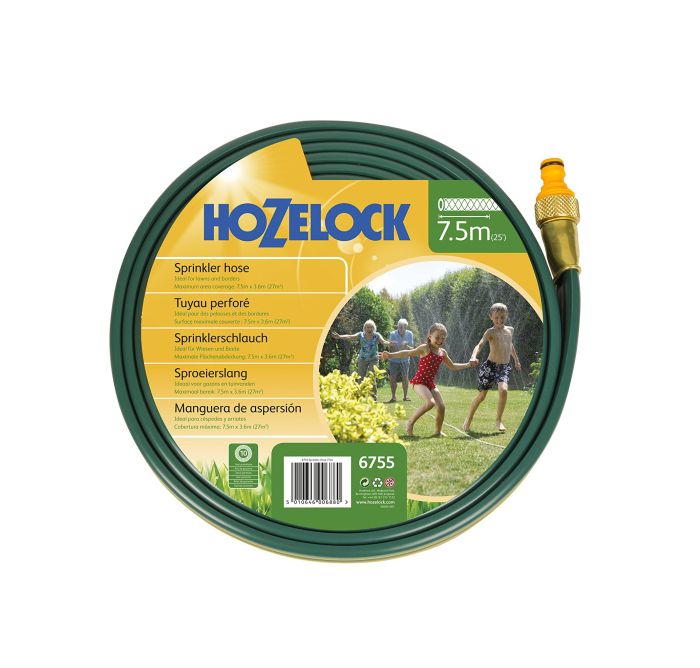 Hozelock 6755 7.5 Metre Sprinkler Soaker Hose with connector and end cap