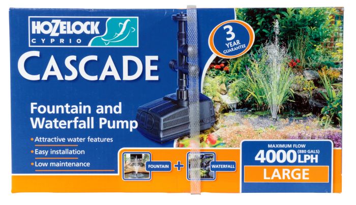 Hozelock 3344 Large Cascade Pump 4000LPH pond pump