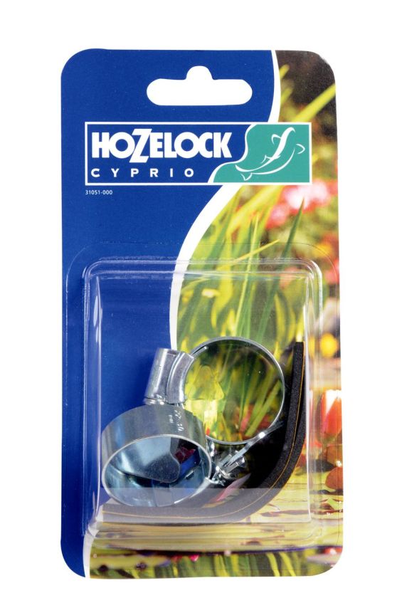 Hozelock 1712 zinc hose clip with 25mm diameter and wing tightener