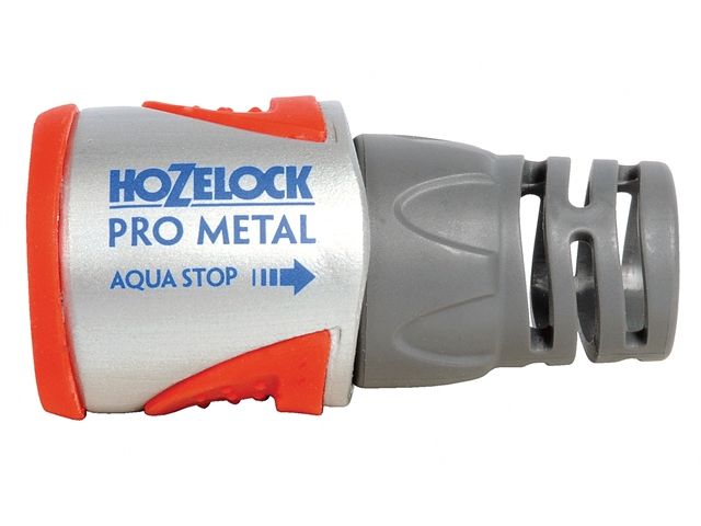 Hozelock 2035 Pro Metal AquaStop Connector for 12.5mm and 15mm hoses with zinc die-cast sleeve