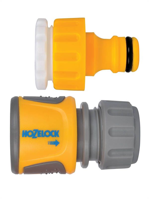 Hozelock 2071 Threaded Tap and Soft Touch Hose End Connector Set