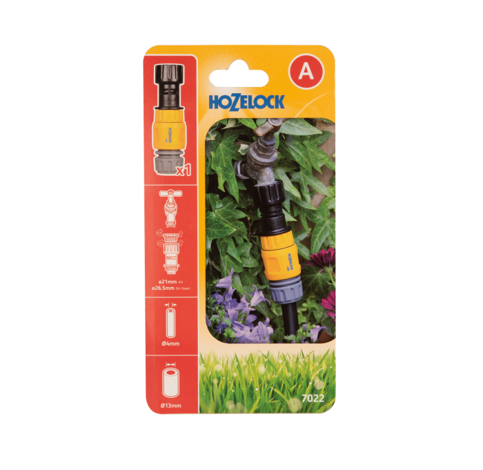 Hozelock 7022 Pressure Regulator for automatic watering systems with 13mm and 4mm hose connectors