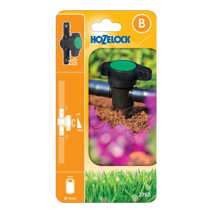 Hozelock 2765 13mm Flow Control Valve pack of 2