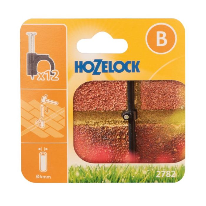 Hozelock 2782 4mm Wall Clips - Pack Of 12