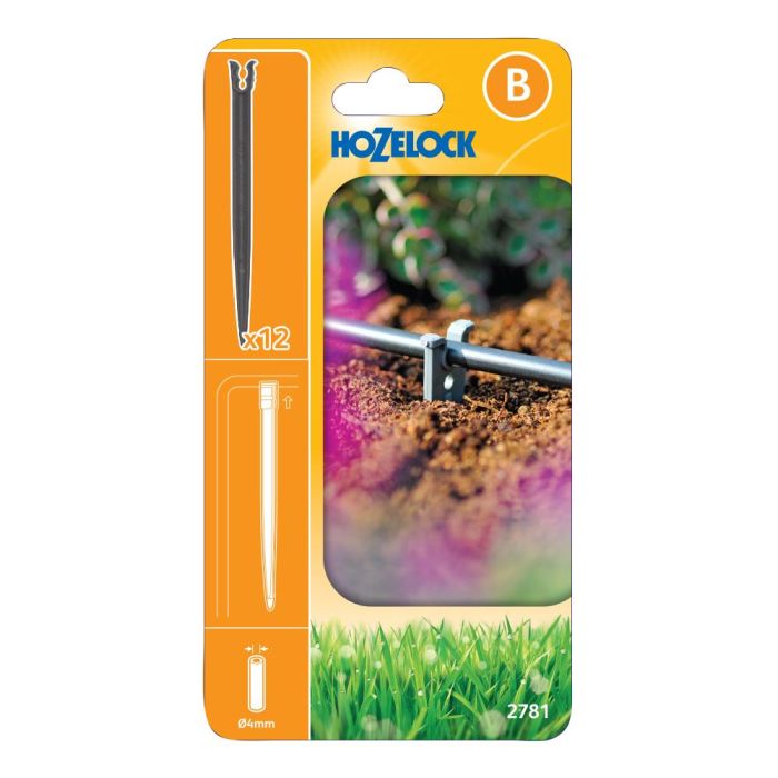 Hozelock 2781 4mm Tube Stakes, Pack of 12