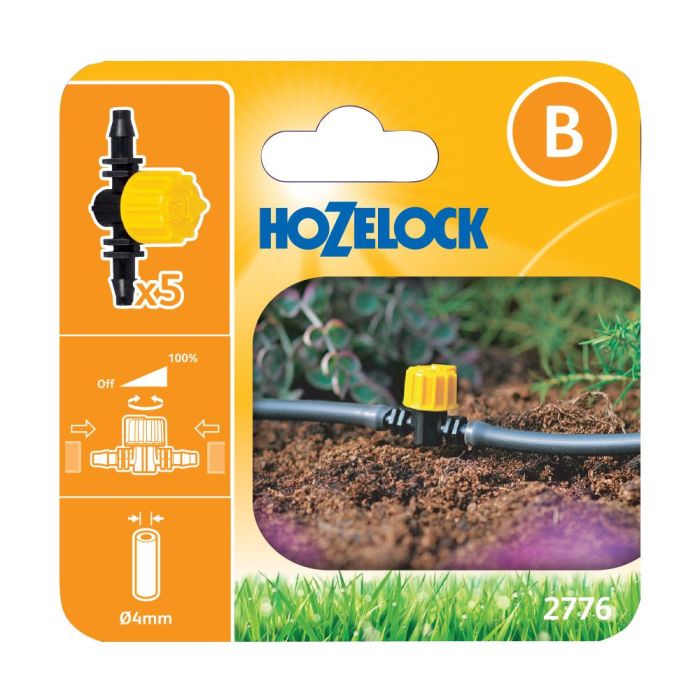 Hozelock 2776 4mm Flow Control Valve Pack of 5