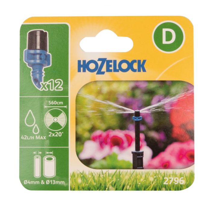 Hozelock 2796 Strip Micro Spray Jets Pack Of 12 for narrow garden beds