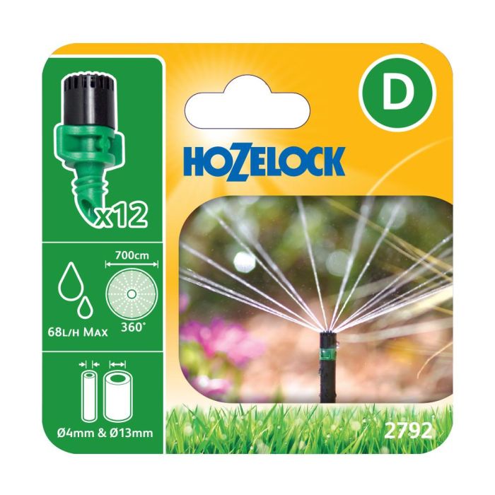 Hozelock 2792 360˚ Micro Spray Jets, Pack of 12