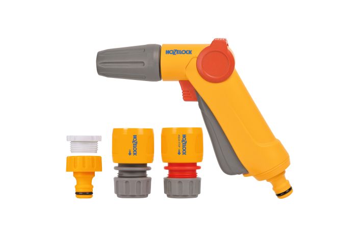 Hozelock 2342 Jet Spray Starter Set plastic jet spray gun and connectors