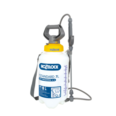 Hozelock 4231 Standard Pressure Sprayer 7L translucent graduated bottle with adjustable nozzle