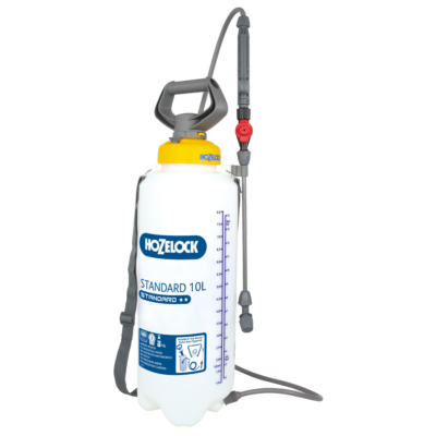 Hozelock 4232 Standard Pressure Sprayer 10L translucent graduated bottle with adjustable nozzle