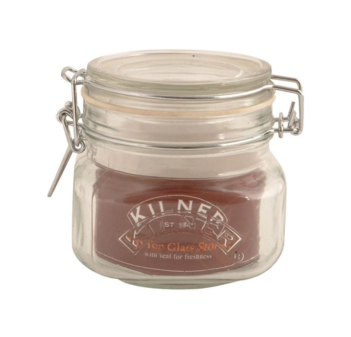 Kilner 0025.51 Square Clip Top Jar 0.5L non-tempered glass storage jar
