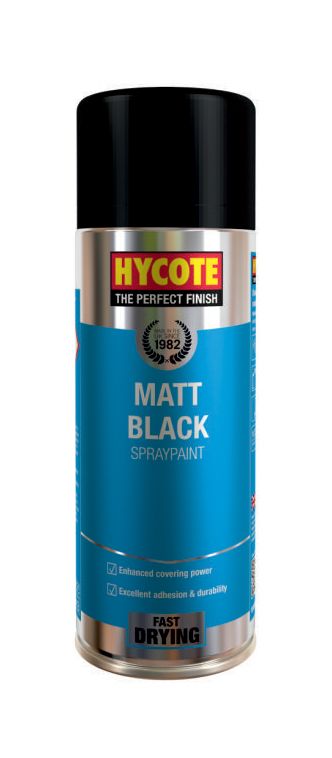 Hycote XUK027 400ml Matt Black aerosol paint