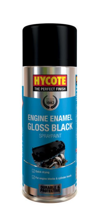 Hycote XUK0121 400ml Gloss Black Engine Enamel Aerosol