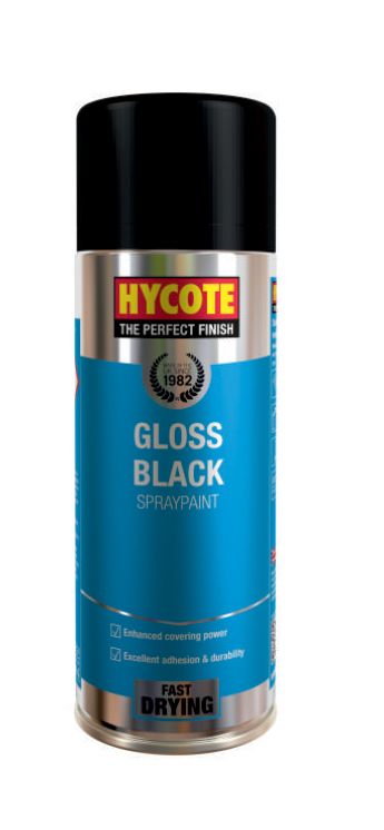 Hycote XUK0272 400ml aerosol gloss black top coat