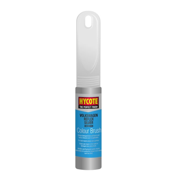 Hycote XCVW604 Volkswagen Reflex Silver metallic 12.5ml touch-up paint brush