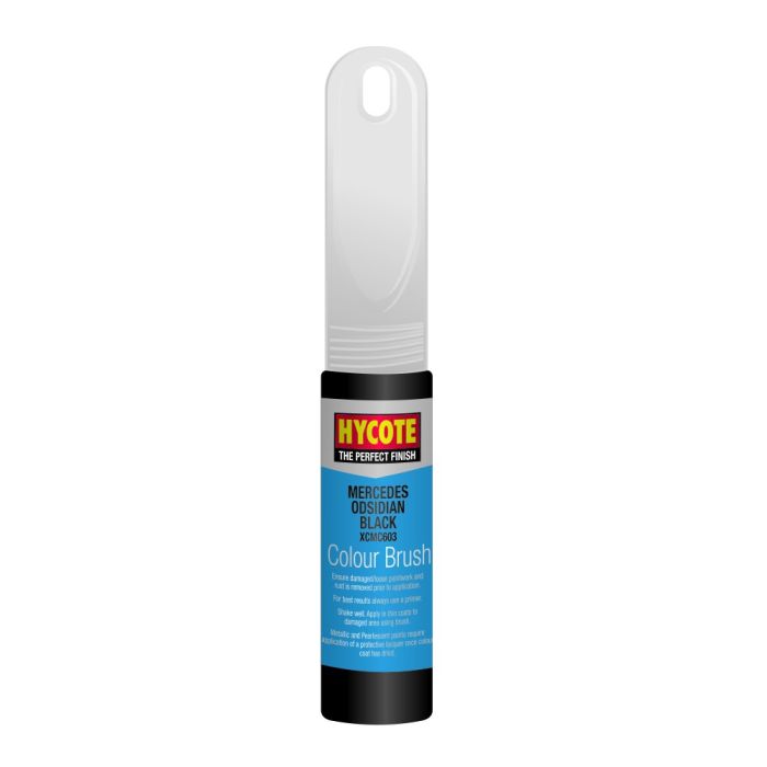 Hycote Mercedes Obsidian Black pearlescent 12.5ml touch-up paint brush