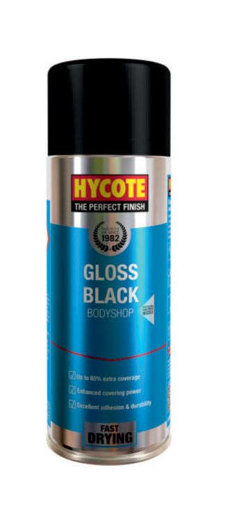 Hycote XUK432 Bodyshop Gloss Black Aerosol 400ml