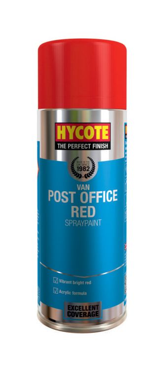 Hycote XUK481 Post Office Van Red 400ml aerosol paint