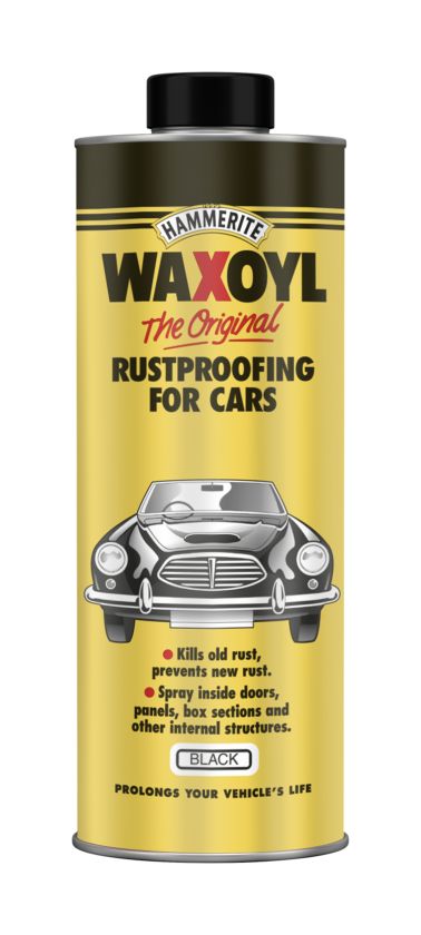 Hammerite Waxoyl Rustproofing Treatment Aerosol 400ml in black