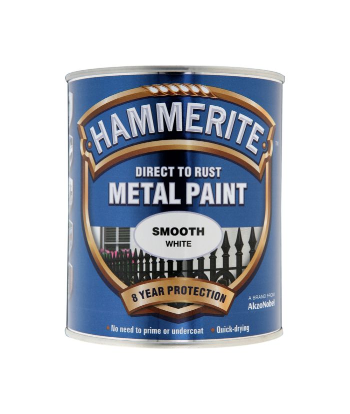 Hammerite Direct To Rust Metal Paint 750ml smooth white