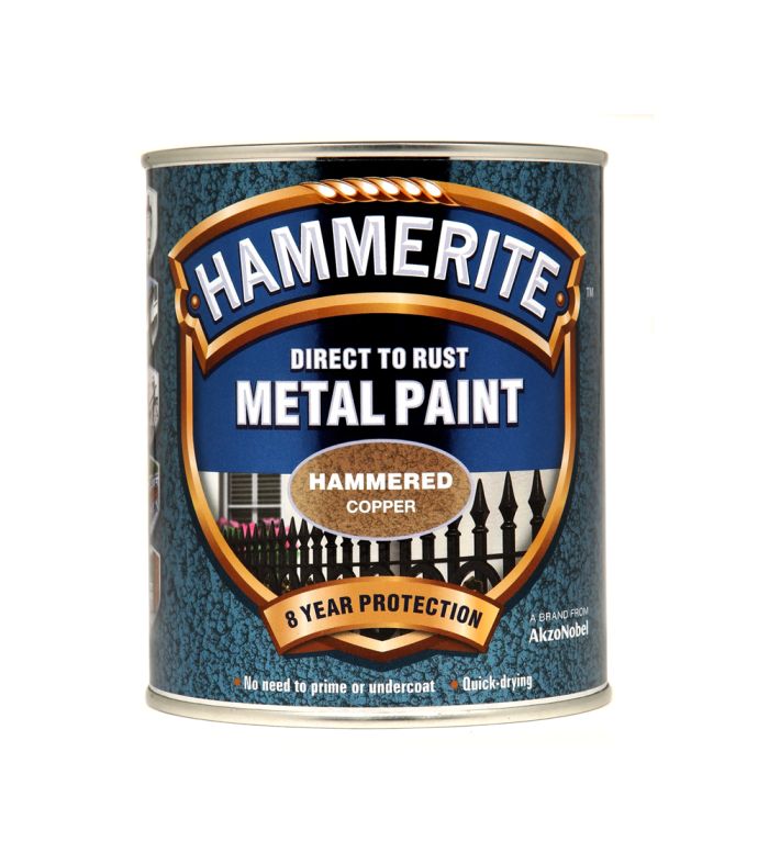 Hammerite Direct To Rust Metal Paint 750ml in Hammered Copper