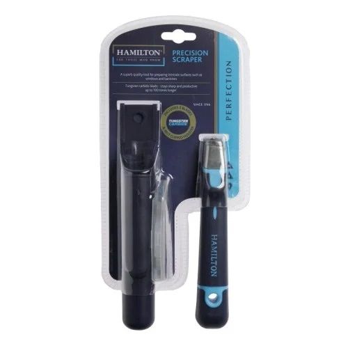 Hamilton Perfection Precision Scraper with tungsten carbide blades, holster clip and blade storage