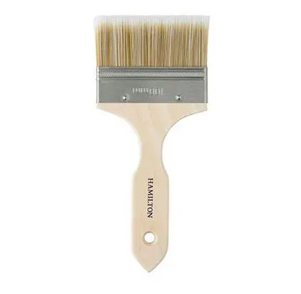 Hamilton Prestige Pure Synthetic Laying Off Brush 100mm with stainless steel ferrule
