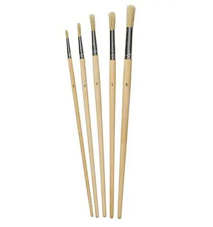 Hamilton Prestige Round Fitch Brush 5 Pack with soft lily bristles and long handles