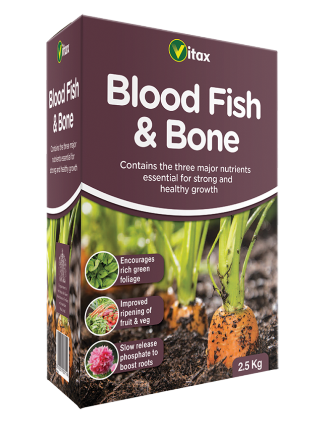 Vitax Blood fish & Bone 2.5kg organic-based general purpose fertiliser pack