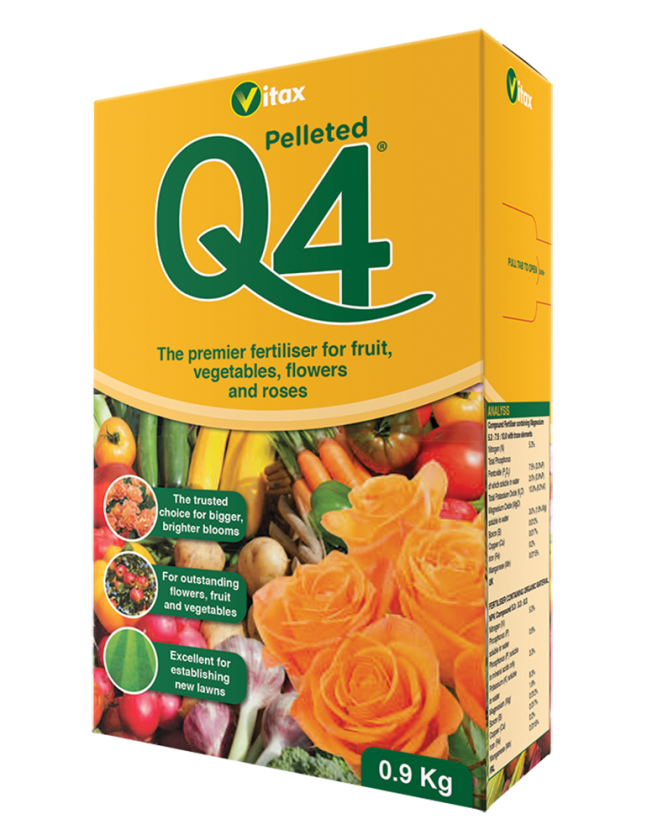 Vitax Q4 Pelleted Fertiliser 0.9KG pelleted fertiliser
